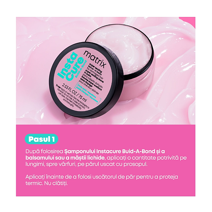 Crema leave-in reparatoare pentru par deteriorat instacure build-a-bond super sealing