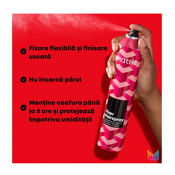 Fixativ profesional cu fixare flexibila si efect anti-frizz fixer hairspray