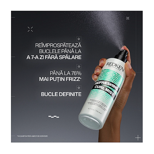 Spray leave-in pentru reimprospatarea buclelor refreshing curl mist