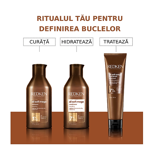 Balsam profesional cu aloe vera pentru parul ondulat si cret all soft mega curls