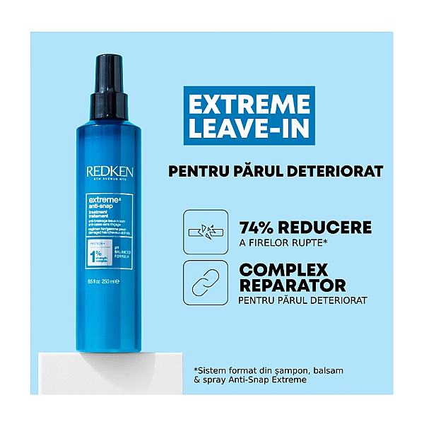 Leave-in profesional pentru par deteriorat extreme anti-snap
