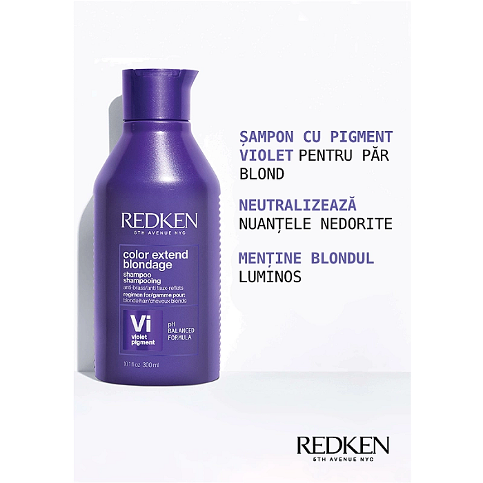 Sampon cu pigment violet pentru par blond color extend blondage