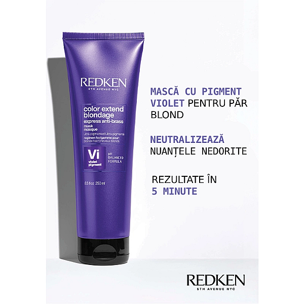 Masca cu pigment violet pentru par blond color extend blondage