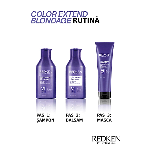Masca cu pigment violet pentru par blond color extend blondage
