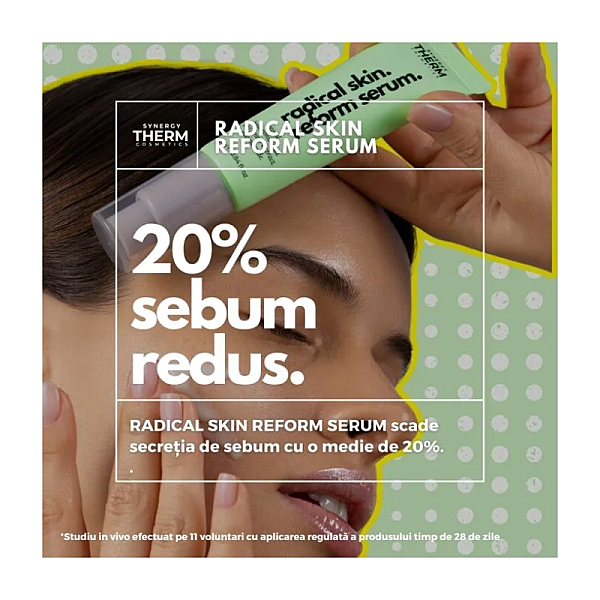 Ser seboregulator  cu niacinamida, retinol si acid hialuronic radical skin reform serum