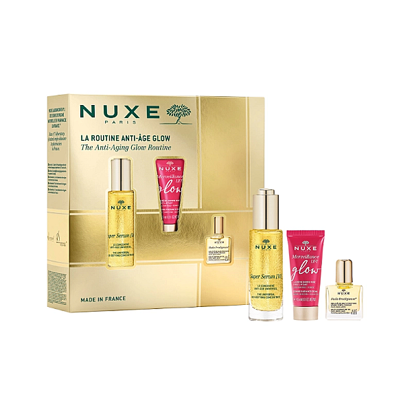 Set anti-aging glow - super serum 30ml, merveillance lift cream 15ml, ulei multifunctional 10ml