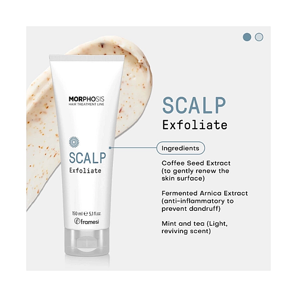 Scrub crema pentru scalp cu seminte de kiwi si cafea morphosis scalp
