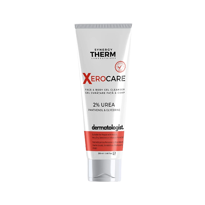 Gel de curatare bland pentru fata si corp cu 2% uree, pantenol si glicerina xerocare