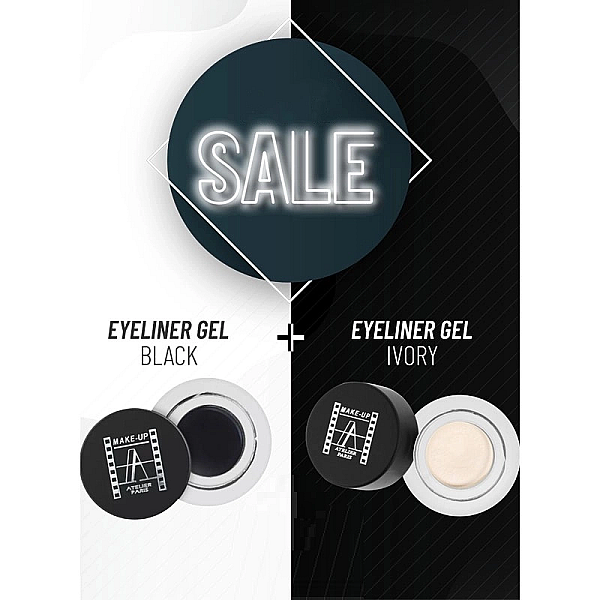 Oferta eyeliner gel waterproof black+ivory
