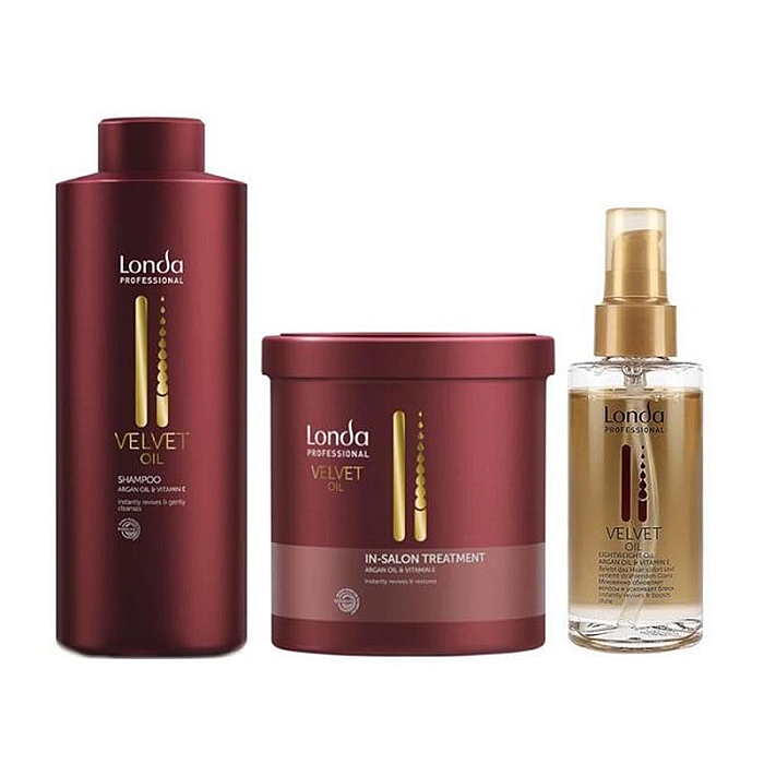 Pachet pentru par uscat si normal velvet oil - sampon 1000ml, masca tratament 750ml, ulei 100ml