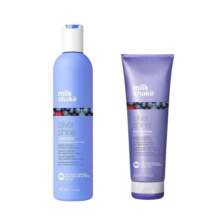 Pachet pentru neutralizarea tonurilor de galben silver shine- sampon 300ml, balsam 250ml