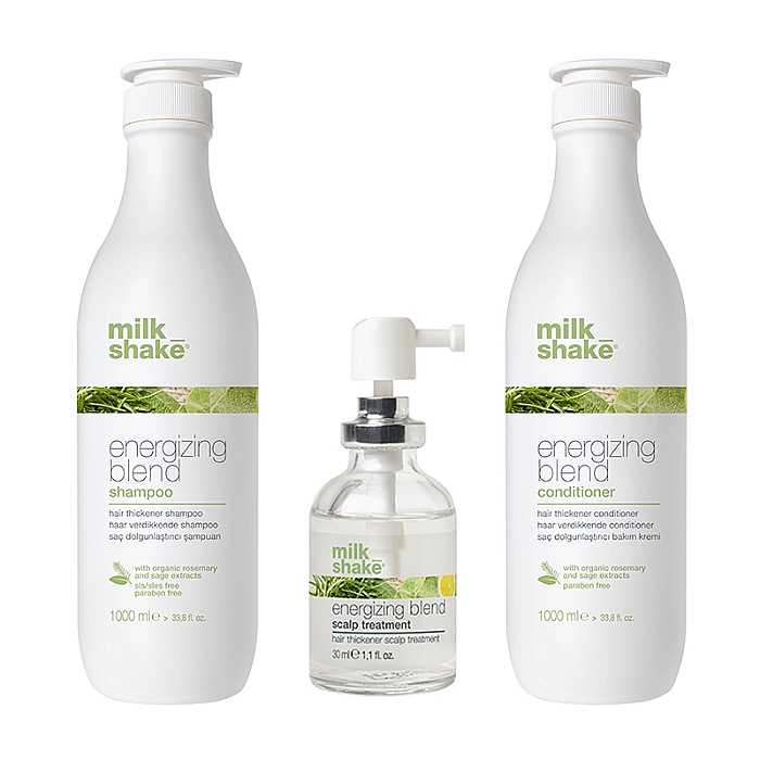 Pachet par subtire si fragil energizing -  sampon 1000 ml, conditioner 1000ml, tratament 30ml