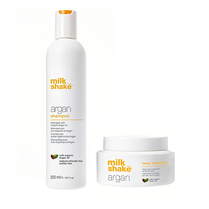 Pachet pentru par cu argan - sampon 300ml, tratament 200ml