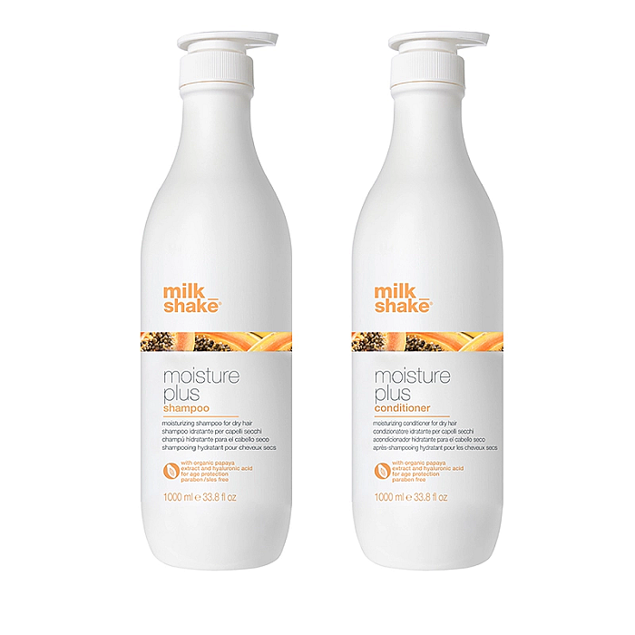 Pachet par uscat moisture & more - sampon 1000 ml, balsam 1000 ml