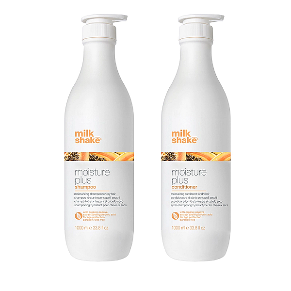 Pachet par uscat moisture & more - sampon 1000 ml, balsam 1000 ml