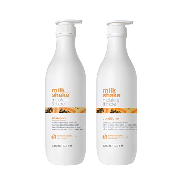 Pachet par uscat moisture & more - sampon 1000 ml, balsam 1000 ml