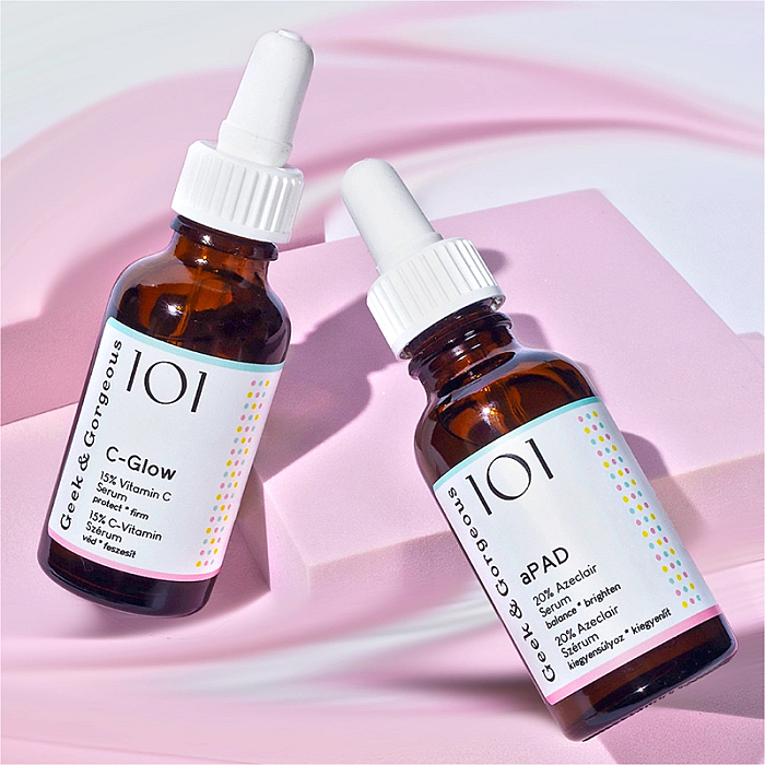 Duo impotriva hiperpigmentarii, ser vitamina c 30 ml si ser cu derivat al acidului azelaic 30 ml
