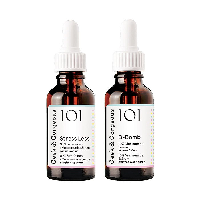 Duo pentru refacerea barierei cutanate, ser calmant 30ml si ser niacinamide 30ml