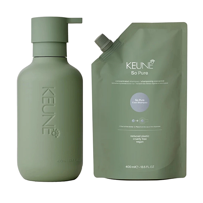 Kit so pure cool - dispenser, sampon neutralizator pentru par blond refill 400 ml
