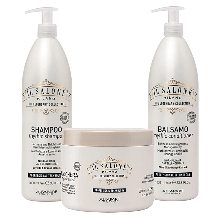 Pachet pentru par normal il salone mythic - sampon 1000ml, balsam 1000ml, masca 500ml