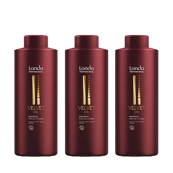 Pachet 3 x sampon pentru par uscat si normal velvet oil 1000ml