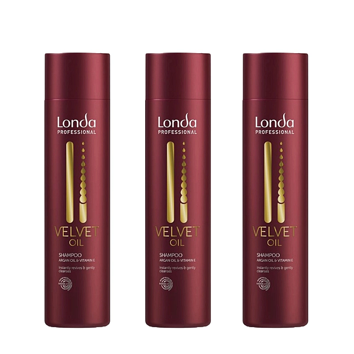 Pachet 3 x sampon cu ulei de argan pentru par uscat si normal velvet oil 250 ml