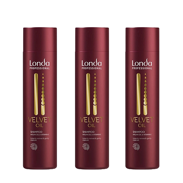 Pachet 3 x sampon cu ulei de argan pentru par uscat si normal velvet oil 250 ml