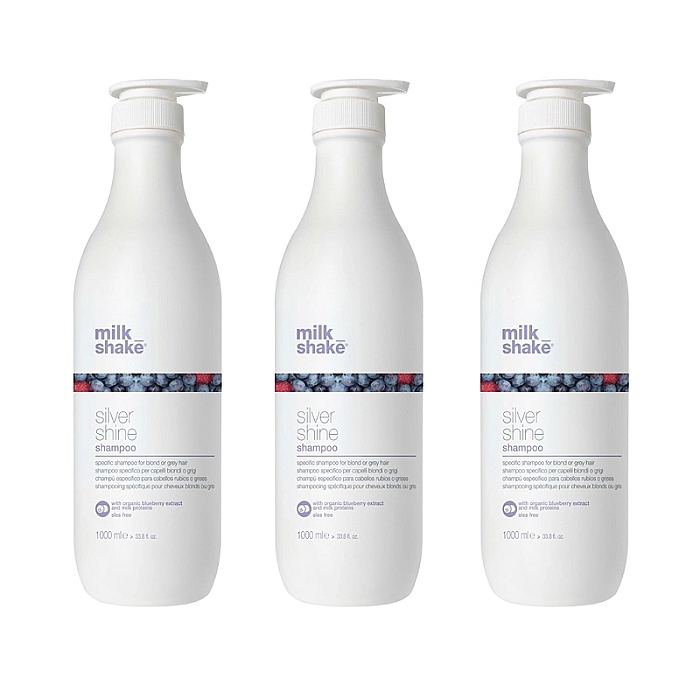 Pachet 3 x sampon pentru neutralizarea tonurilor de blond silver shine 1000ml