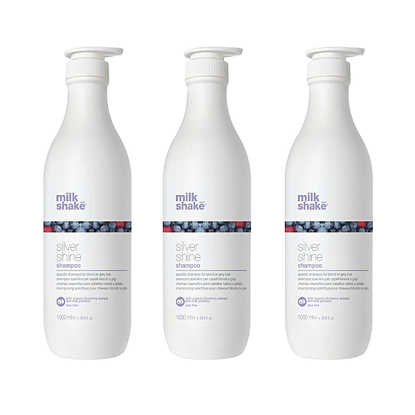 Pachet 3 x sampon pentru neutralizarea tonurilor de blond silver shine 1000ml