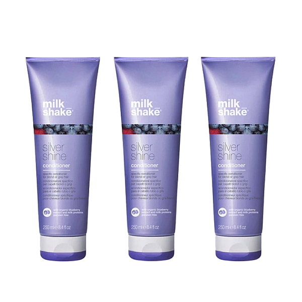 Pachet 3 x balsam pentru neutralizarea tonurilor de blond silver shine 250ml