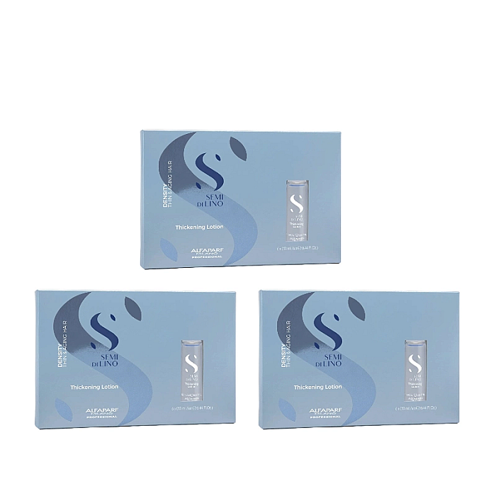Pachet 3 x lotiune densficatoare pentru par subtire semi di lino 6x13ml