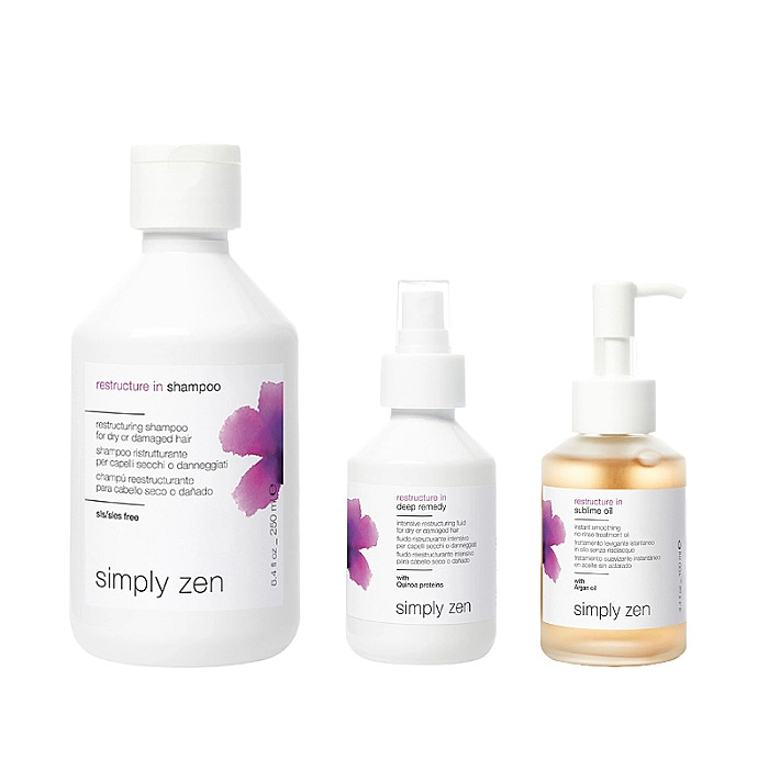 Pachet par deteriorat restructure in - sampon 250ml, lotiune deep remedy 150ml, ulei sublime 100ml