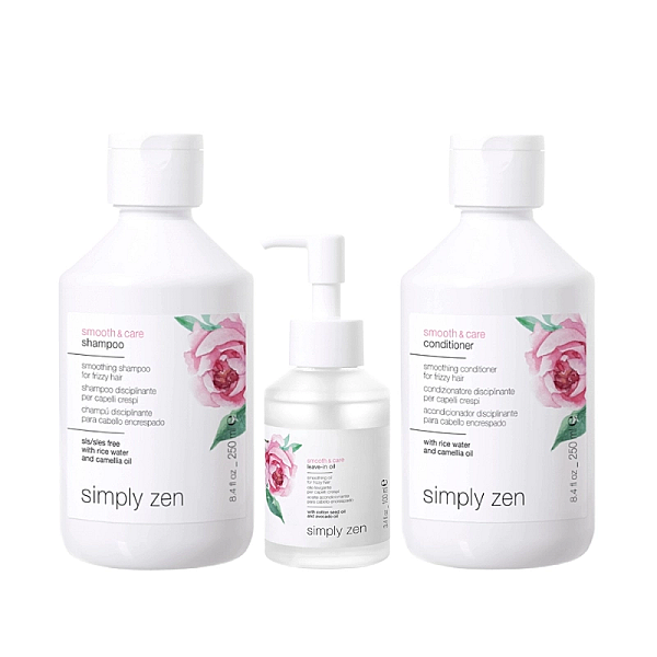 Pachet par indisciplinat smooth & care - sampon 250ml, balsam 250ml, ulei 100ml