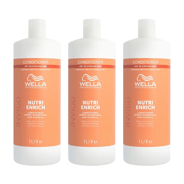 Pachet 3 x balsam nutritiv pentru par uscat nutri enrich 1000ml