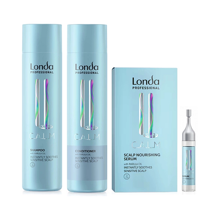 Pachet pentru pentru scalp sensibil calm - sampon 250ml, balsam 250ml, serum 6x9ml