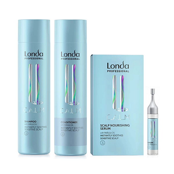 Pachet pentru pentru scalp sensibil calm - sampon 250ml, balsam 250ml, serum 6x9ml