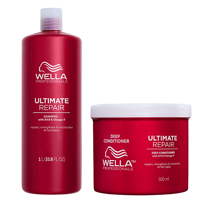 Pachet pentru par deteriorat ultimate repair - sampon 1000ml, balsam 500ml