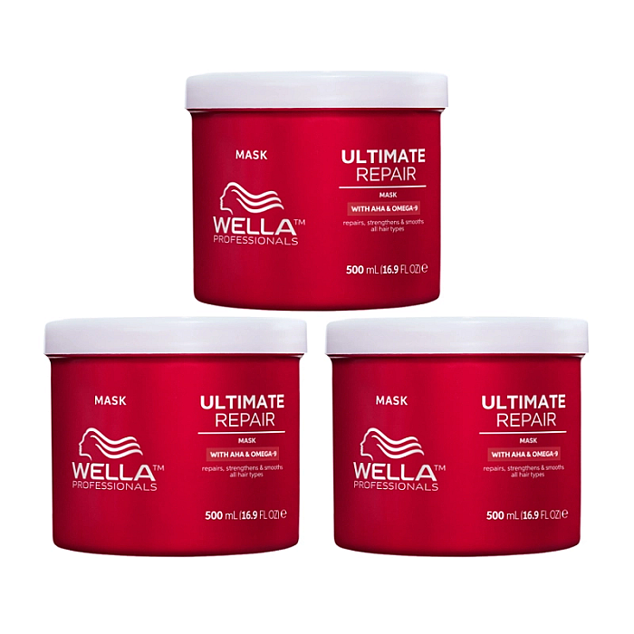Pachet 3 x masca pentru par deterioarat ultimate repair 500ml