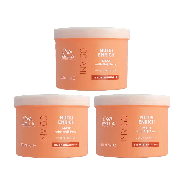 Pachet 3 x masca nutritiva pentru par uscat nutri enrich 500ml