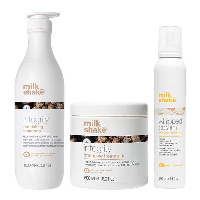 Pachet reparare si hidratare integrity - sampon 1000ml, masca 500ml, spuma 200ml