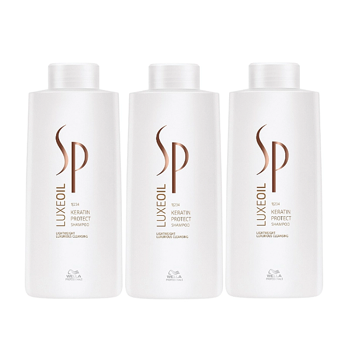 Pachet 3 x sampon cu cheratina pentru par deteriorat luxe oil keratin protect 1000ml