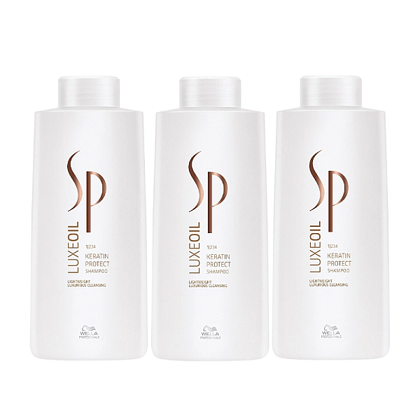 Pachet 3 x sampon cu cheratina pentru par deteriorat luxe oil keratin protect 1000ml