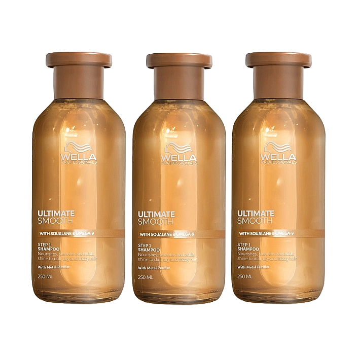 Pachet 3 x sampon hidratant pentru par uscat ultimate smooth 250 ml