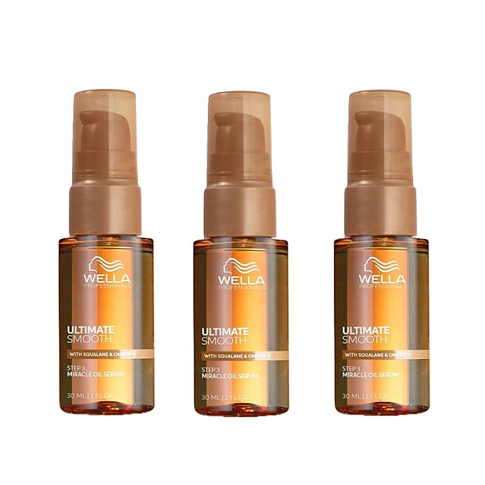 Pachet 3 x ulei hidratant pentru par uscat ultimate smooth 30 ml