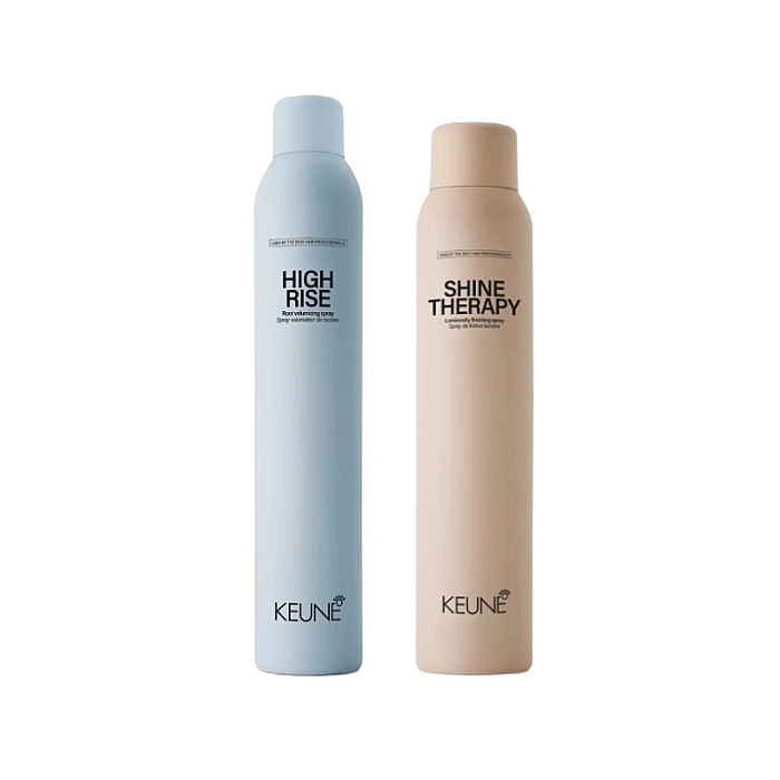 Pachet styling -spray pentru volum style high rise 300ml, spray stralucire style shine therapy 200ml