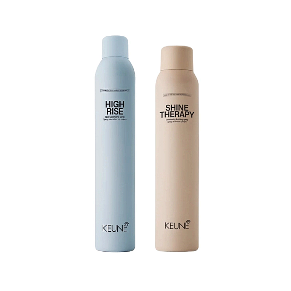 Pachet styling -spray pentru volum style high rise 300ml, spray stralucire style shine therapy 200ml