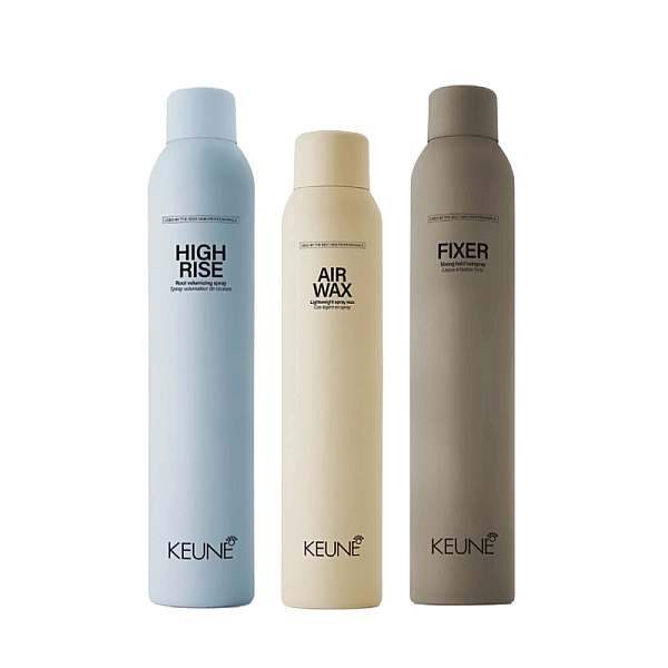 Pachet styling - spray-ceara style air wax 200ml, fixativ 300ml, spray volum style high rise 300ml
