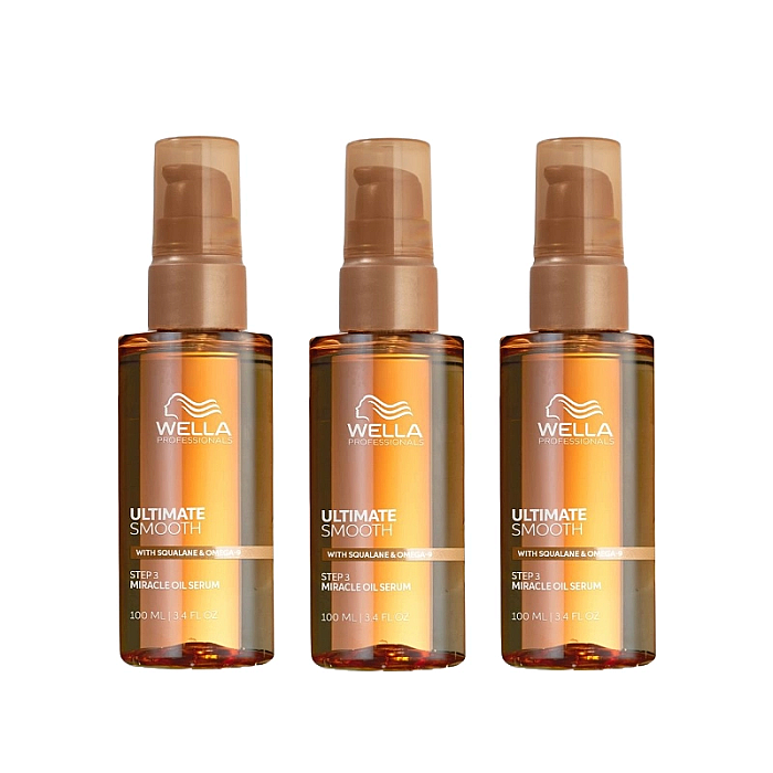 Pachet 3 x ulei hidratant pentru par uscat si lipsit de stralucire ultimate smooth 100ml