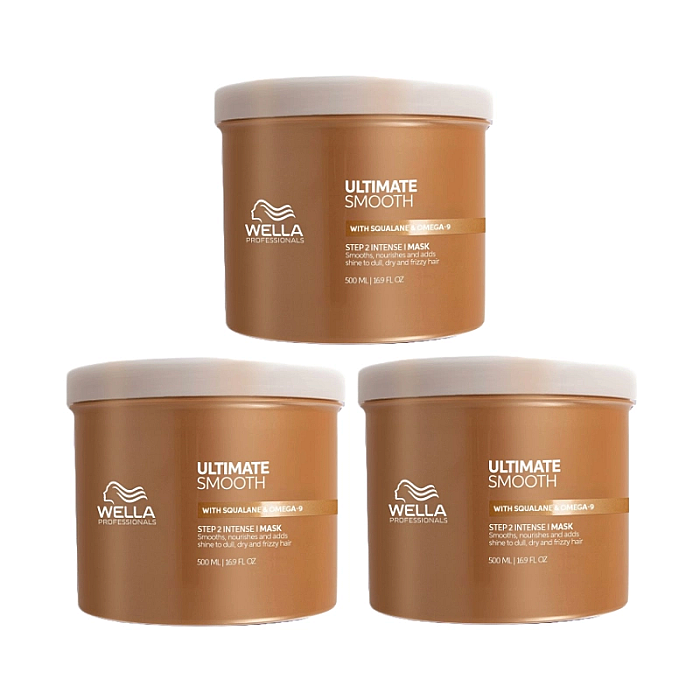 Pachet 3 x masca hidratanta pentru par uscat ultimate smooth 500 ml