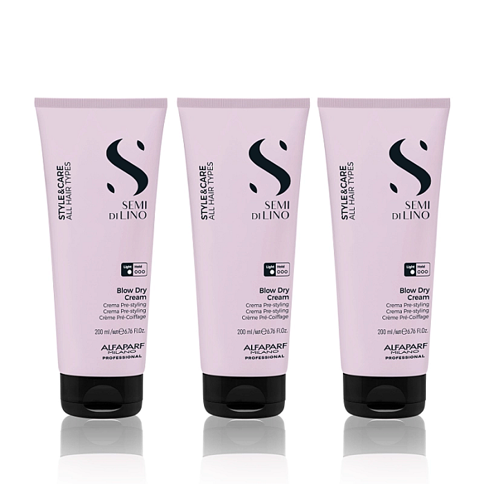 Pachet 3 x crema pentru styling semi di lino style&care blow dry cream